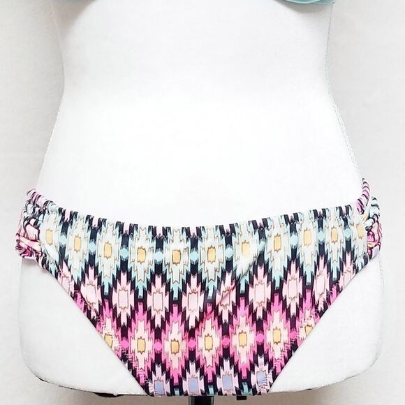 Rare Victoria's Secret Bombshell Aqua Top The Knockout Diamond Print Bikini - Picture 6 of 16